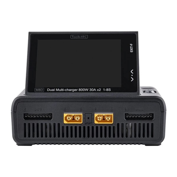 Großhandel ToolkitRC M8D 1600W 50A Balance Touchscreen-Ladegerät 65W Schnell ladung Doppel kanäle für 1-8S Batterie für RC Drone Car